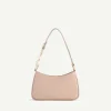 Acrylic Embellished Croc-Effect Embossed Shoulder Bag<PEDRO