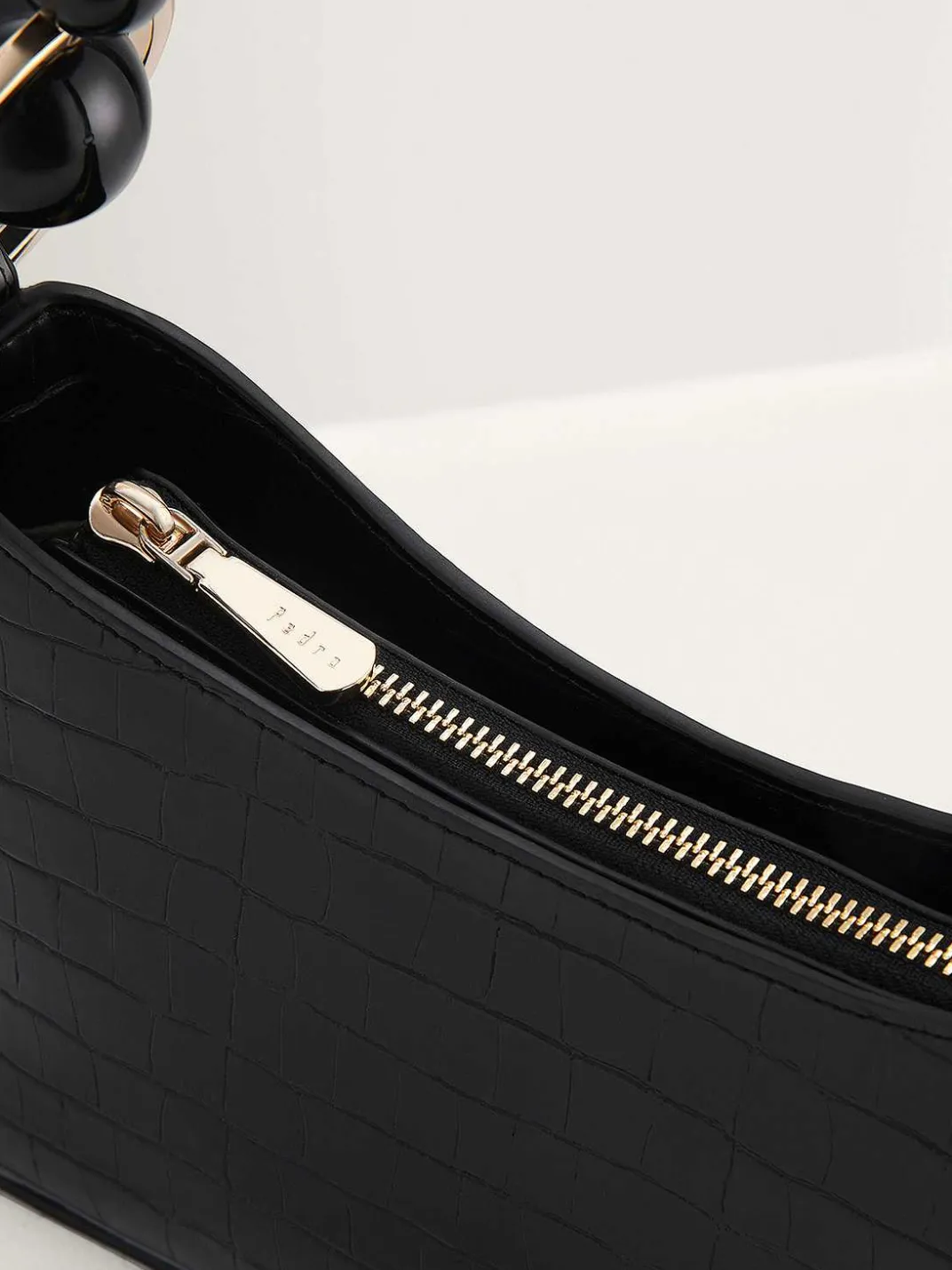 Acrylic Embellished Croc-Effect Embossed Shoulder Bag<PEDRO Outlet