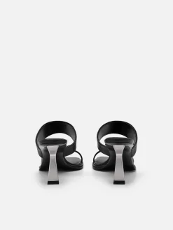 Amelie Leather Heel Sandals<PEDRO