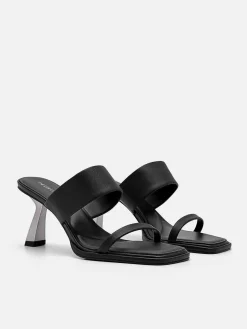 Amelie Leather Heel Sandals<PEDRO
