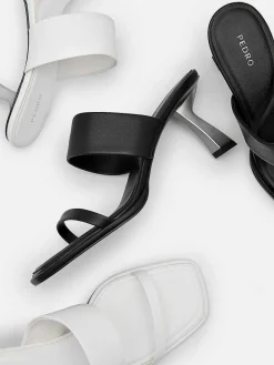 Amelie Leather Heel Sandals<PEDRO