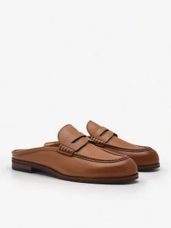 Blake Leather Penny Loafer Mules<PEDRO New
