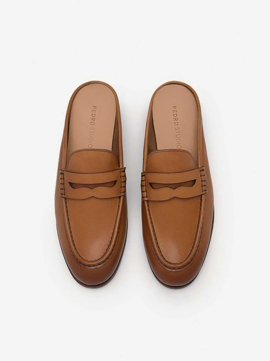Blake Leather Penny Loafer Mules<PEDRO New