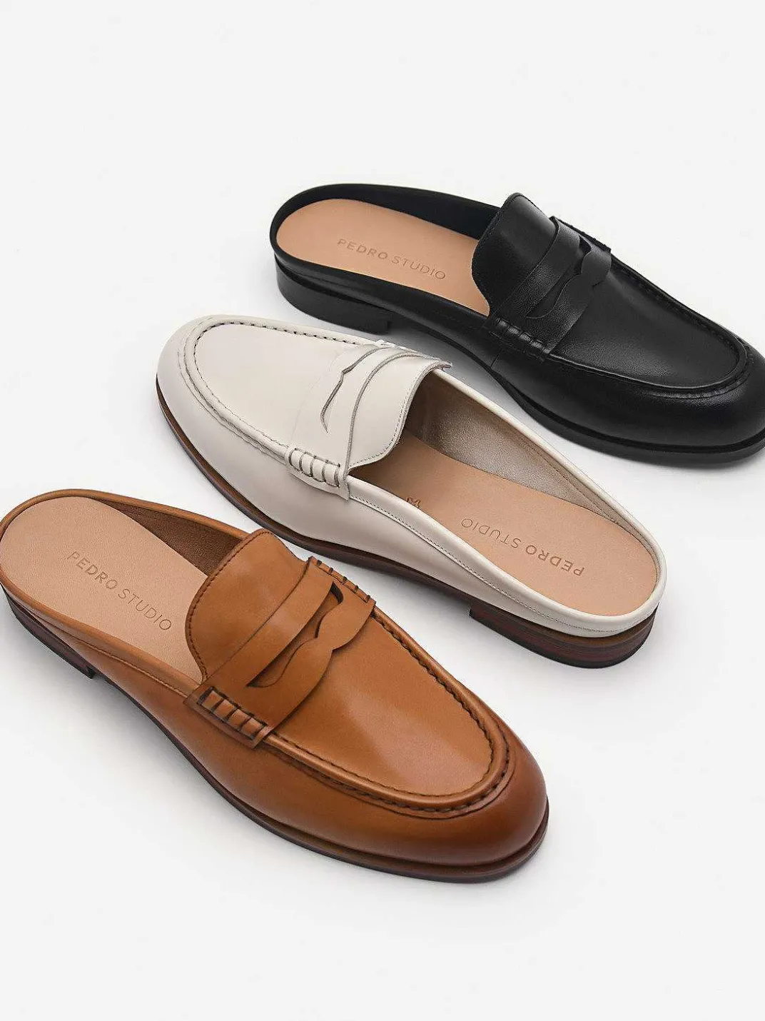 Blake Leather Penny Loafer Mules<PEDRO New
