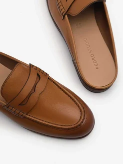 Blake Leather Penny Loafer Mules<PEDRO New