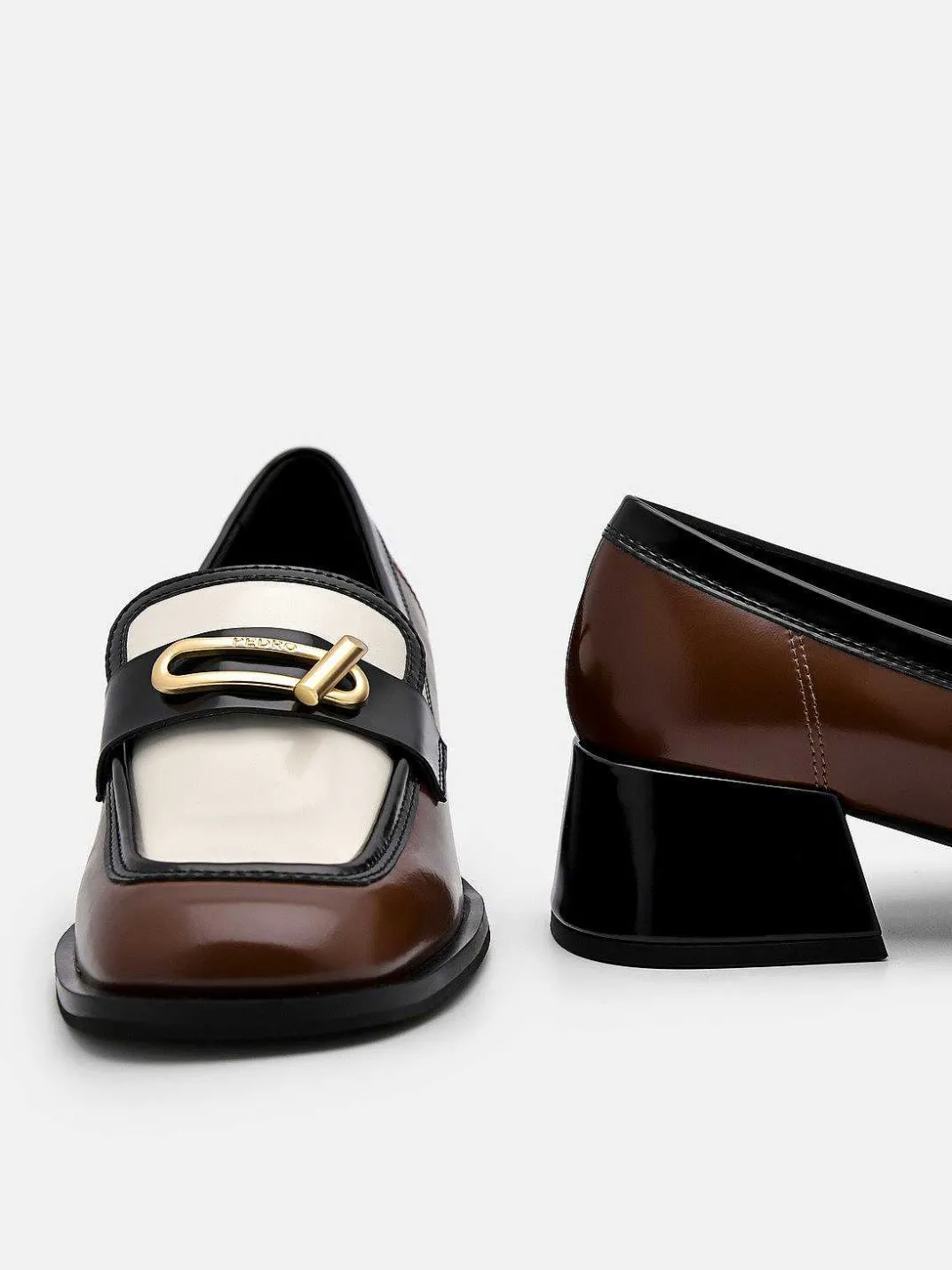 Brie Leather Heel Loafers<PEDRO New