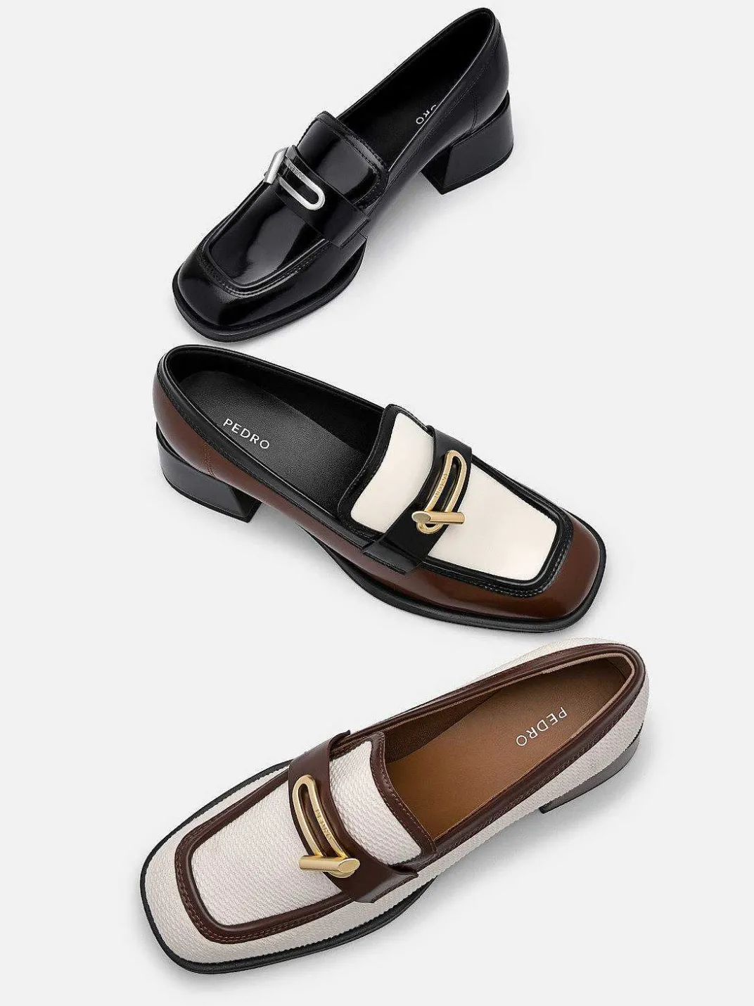 Brie Leather Heel Loafers<PEDRO New
