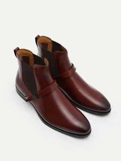 Brooklyn Leather Strapped Boots<PEDRO