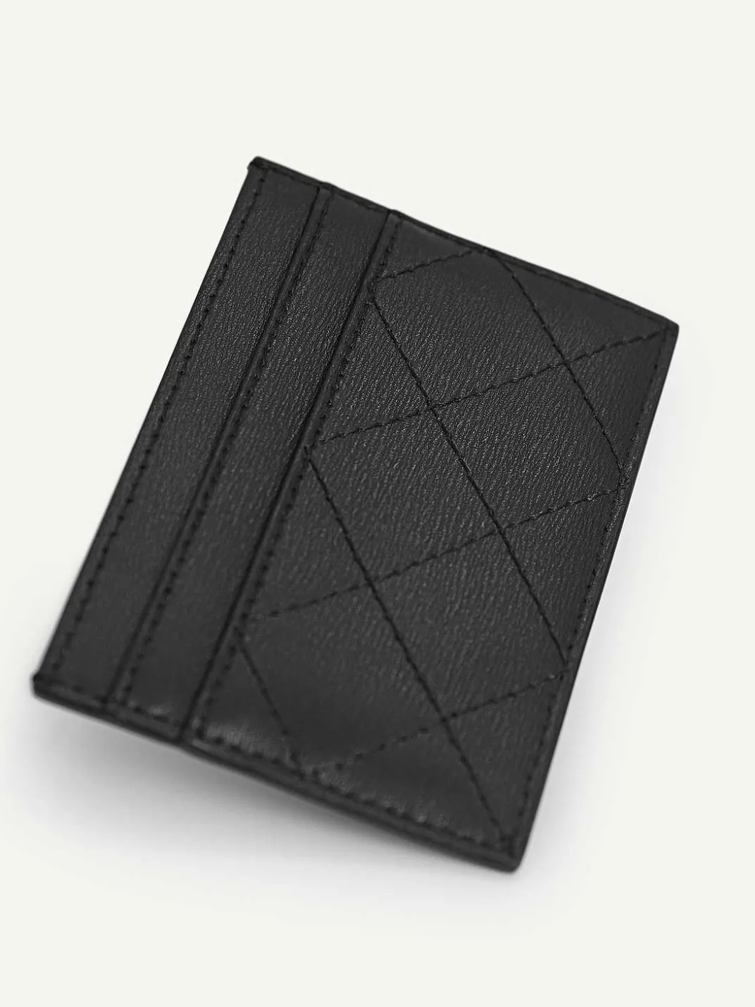 Cris-Cross Pattern Leather Cardholder<PEDRO Outlet