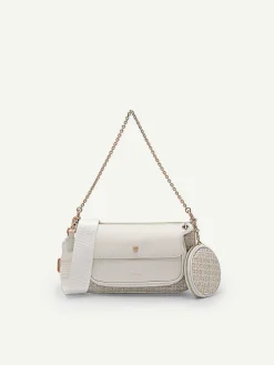 Dilone Houndstooth Double Flap Shoulder Bag<PEDRO Online