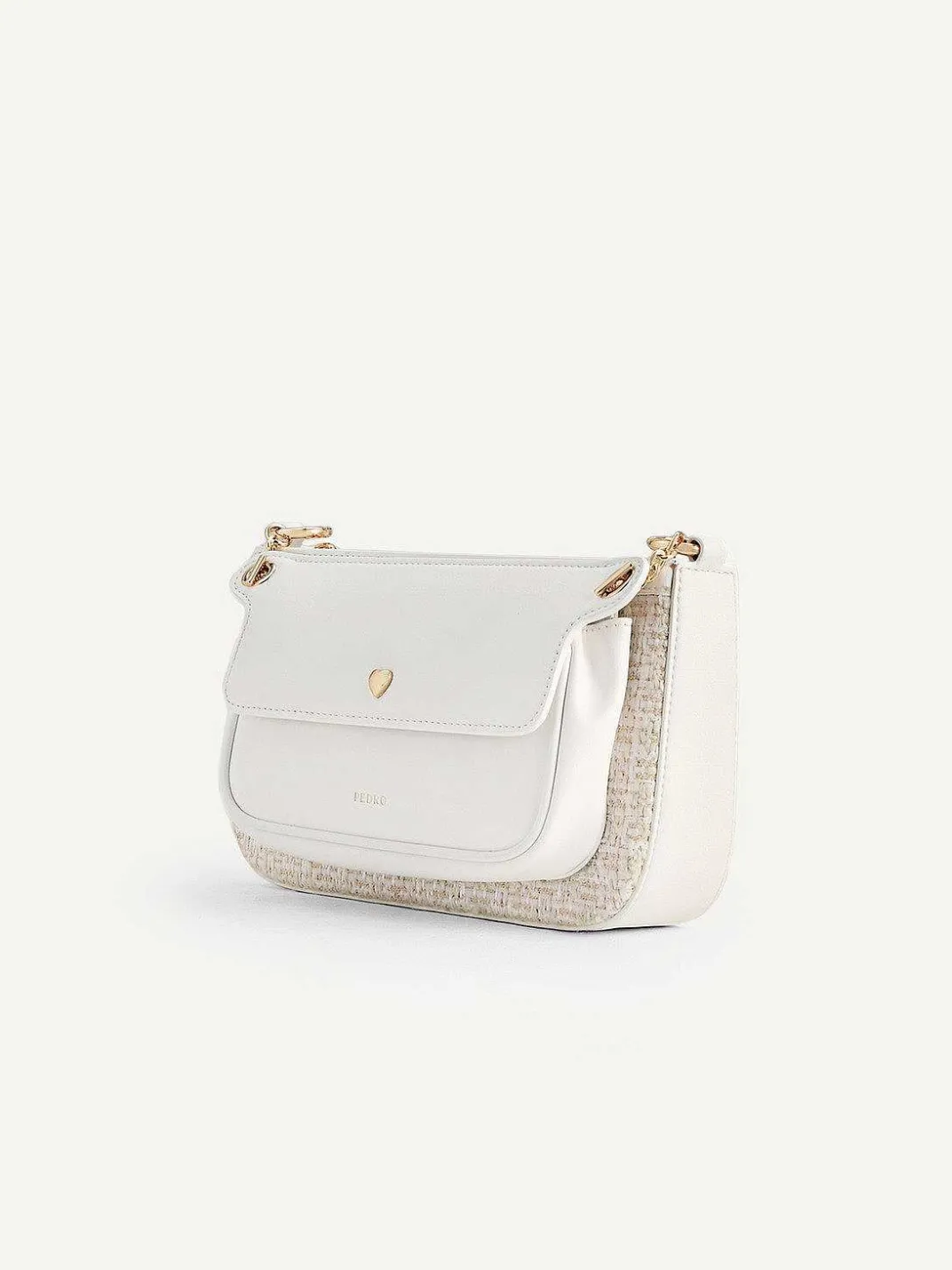 Dilone Houndstooth Double Flap Shoulder Bag<PEDRO Online
