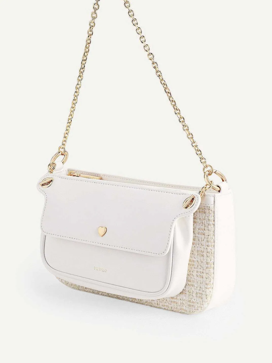 Dilone Houndstooth Double Flap Shoulder Bag<PEDRO Online