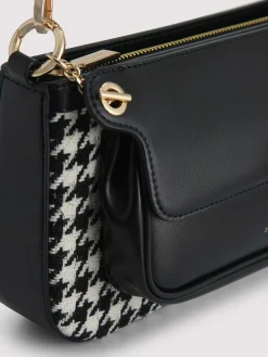 Dilone Houndstooth Double Flap Shoulder Bag<PEDRO Discount