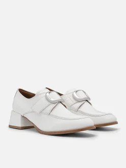Eden Leather Heel Loafers<PEDRO