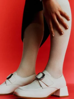 Eden Leather Heel Loafers<PEDRO