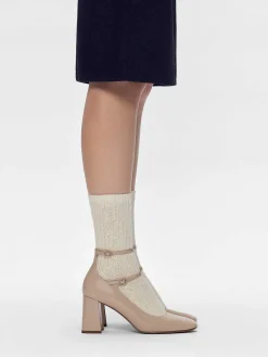 Effie Leather Heel Pumps<PEDRO Sale