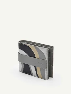 Embossed Leather Bi-Fold Flip Wallet<PEDRO Sale