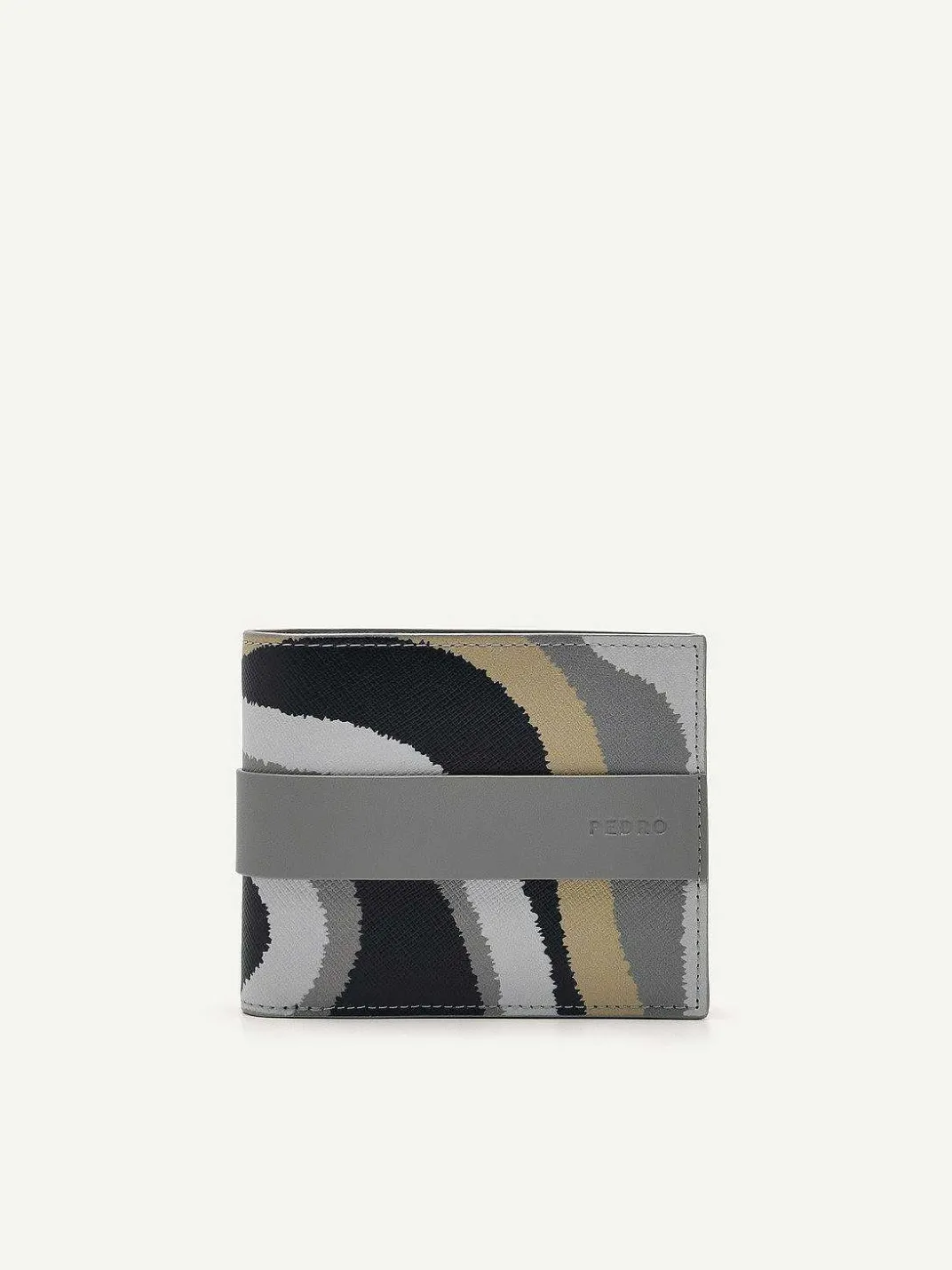 Embossed Leather Bi-Fold Flip Wallet<PEDRO Sale