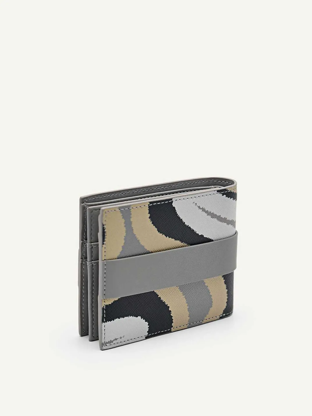 Embossed Leather Bi-Fold Flip Wallet<PEDRO Sale