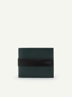 Embossed Leather Bi-Fold Flip Wallet<PEDRO Sale