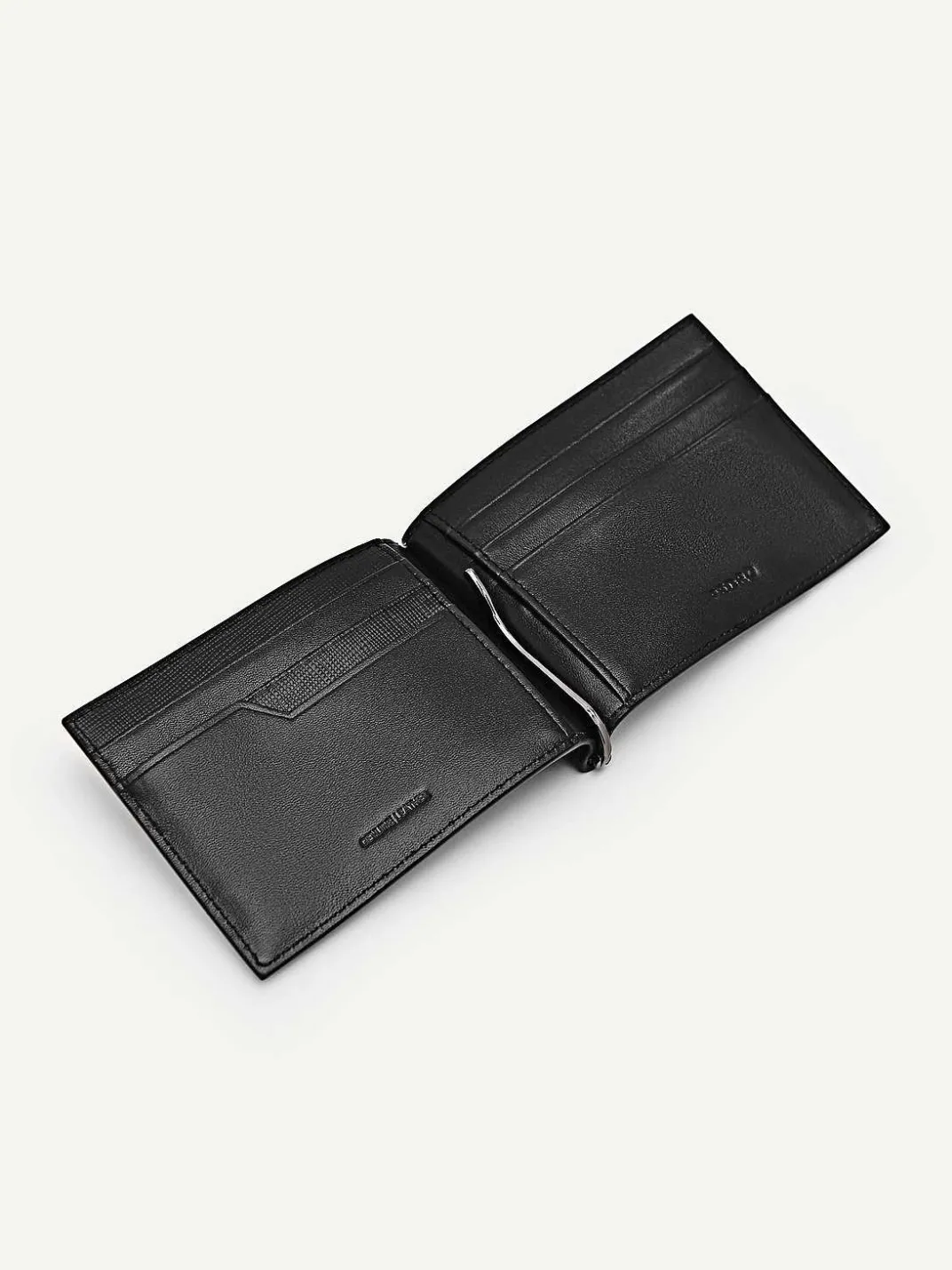 Embossed Leather Bi-Fold Money Clip<PEDRO Discount