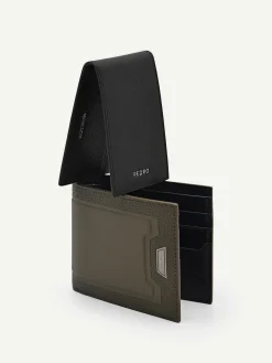 Embossed Leather Bi-Fold Wallet With Insert<PEDRO Online
