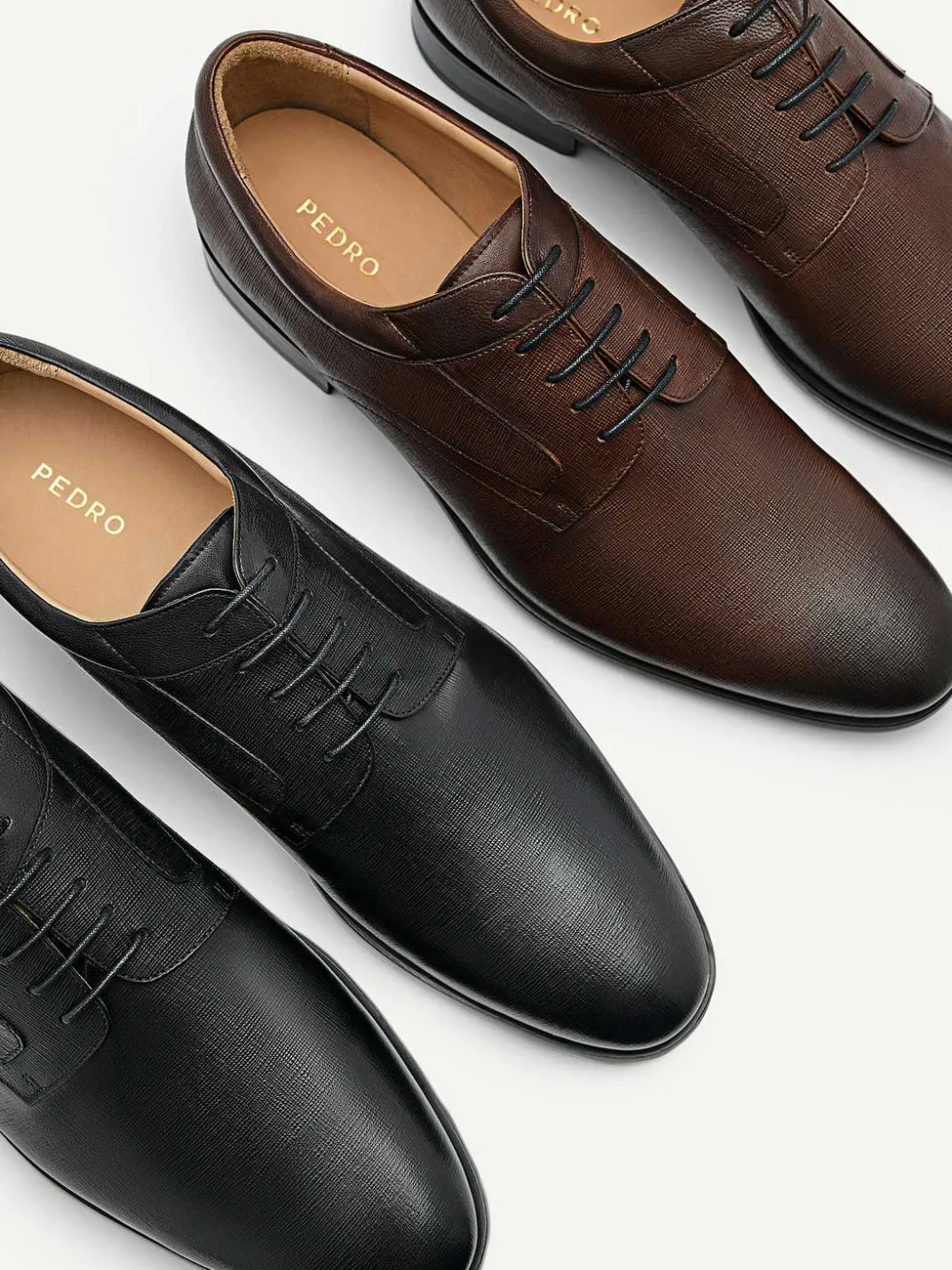 Embossed Leather Derby Shoes<PEDRO Outlet