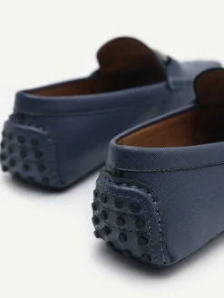 Embossed Leather Driving Shoes<PEDRO Clearance