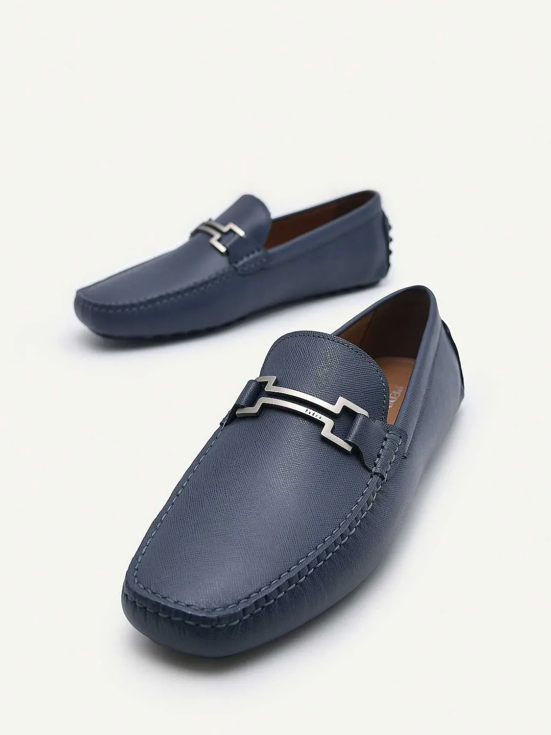 Embossed Leather Driving Shoes<PEDRO Clearance