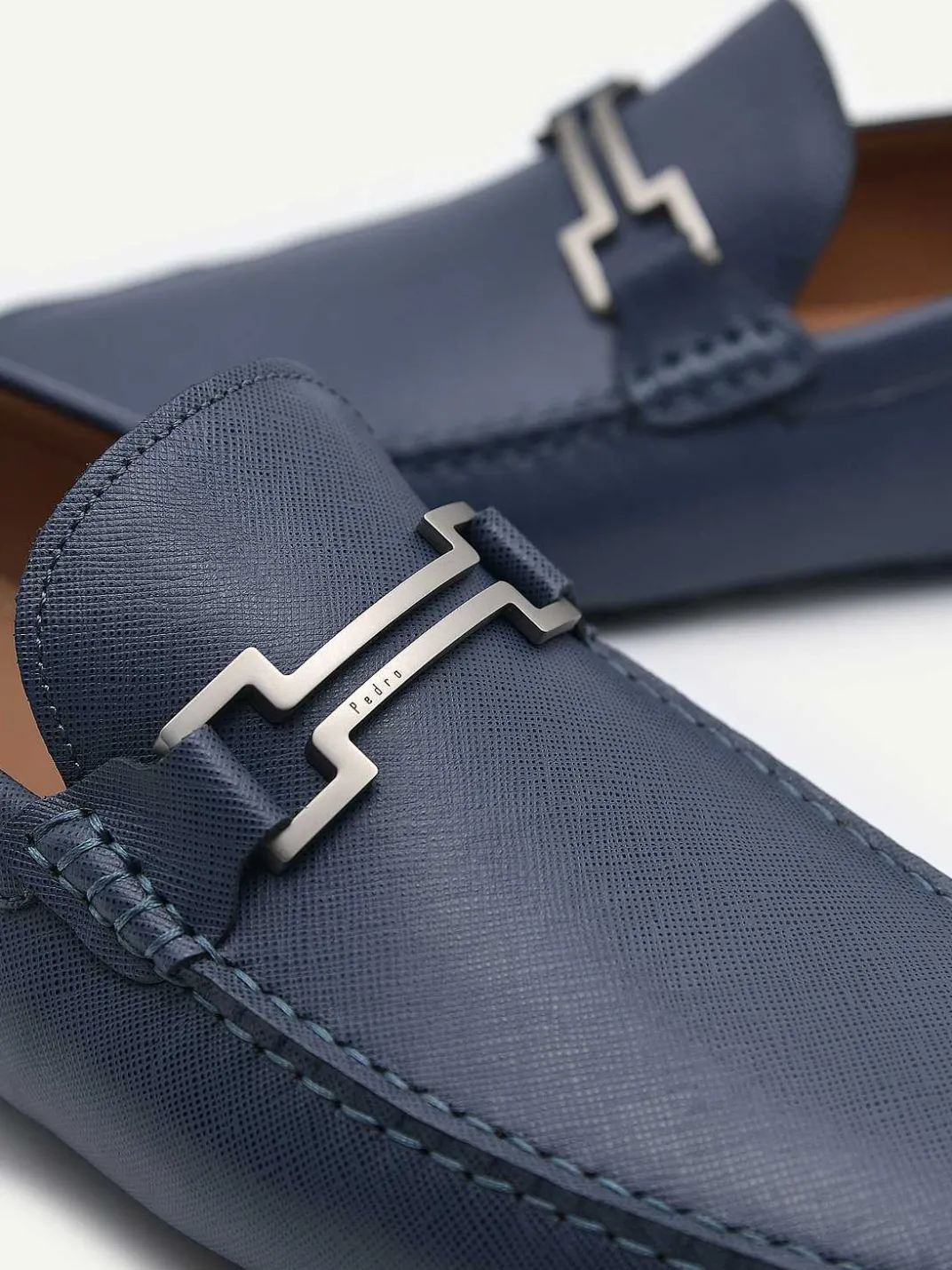 Embossed Leather Driving Shoes<PEDRO Clearance