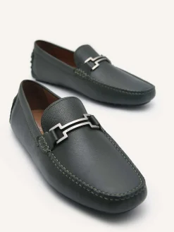 Embossed Leather Driving Shoes<PEDRO Clearance
