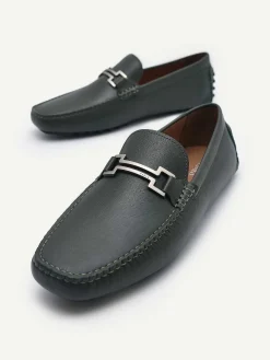 Embossed Leather Driving Shoes<PEDRO Clearance