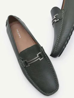 Embossed Leather Driving Shoes<PEDRO Clearance