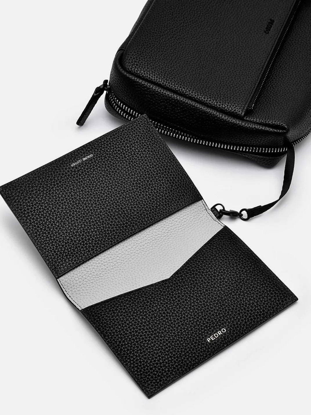 Embossed Leather Pouch<PEDRO Outlet