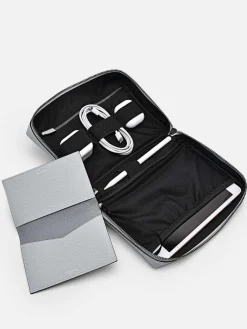 Embossed Leather Pouch<PEDRO