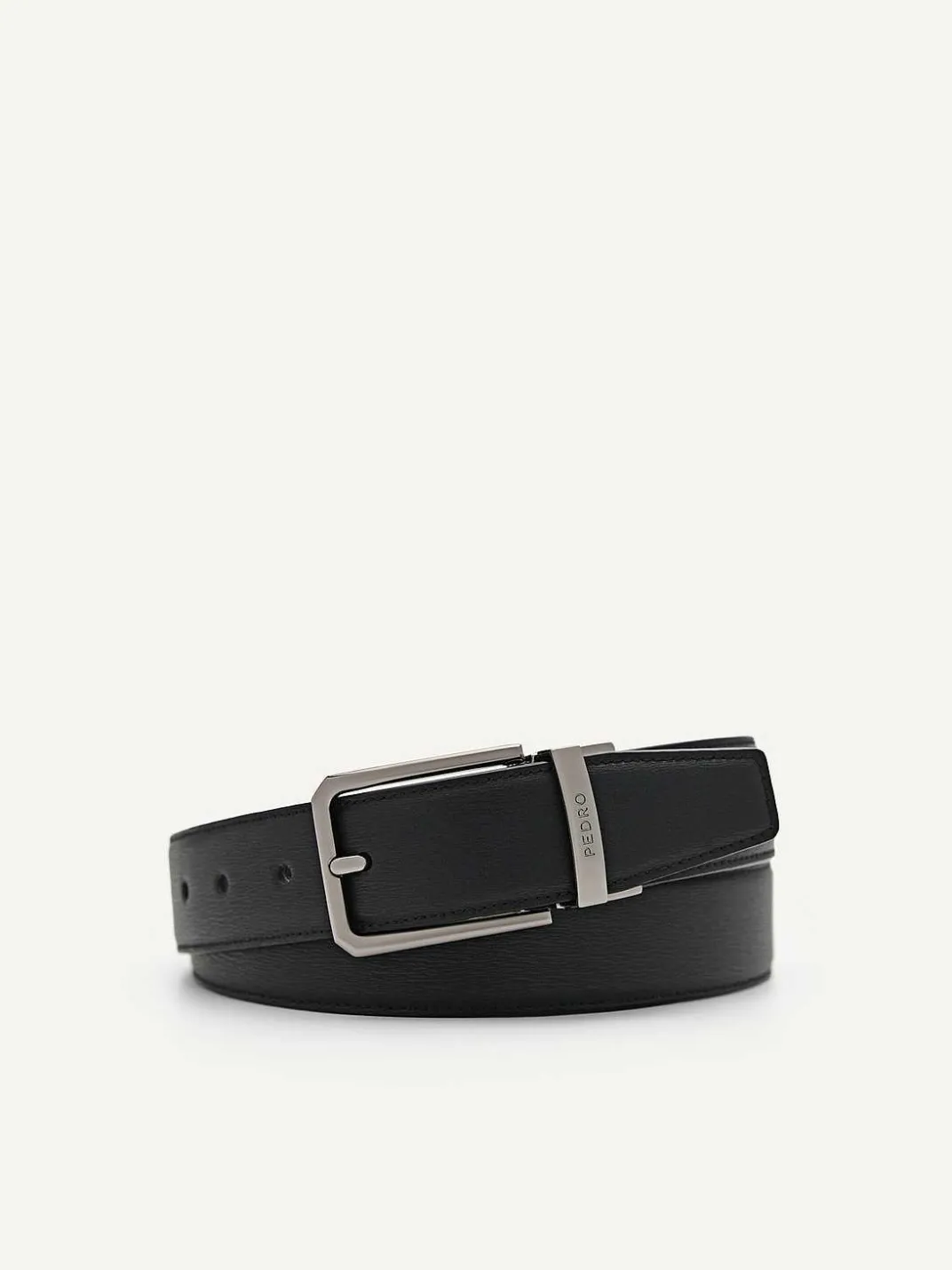 Embossed Leather Reversible Pin Belt<PEDRO Sale
