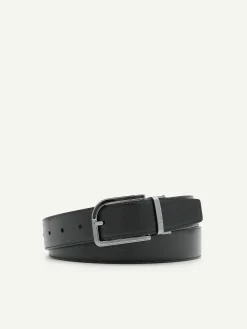 Embossed Leather Reversible Pin Belt<PEDRO Online