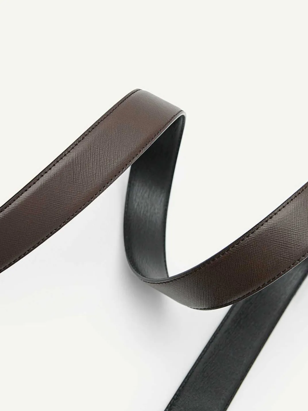 Embossed Leather Reversible Pin Belt<PEDRO Online