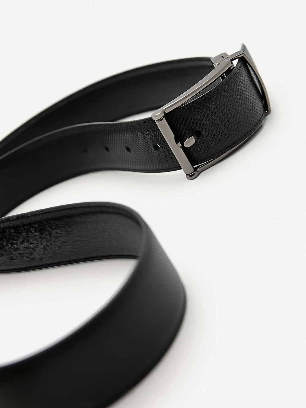 Embossed Leather Reversible Pin Belt<PEDRO Discount