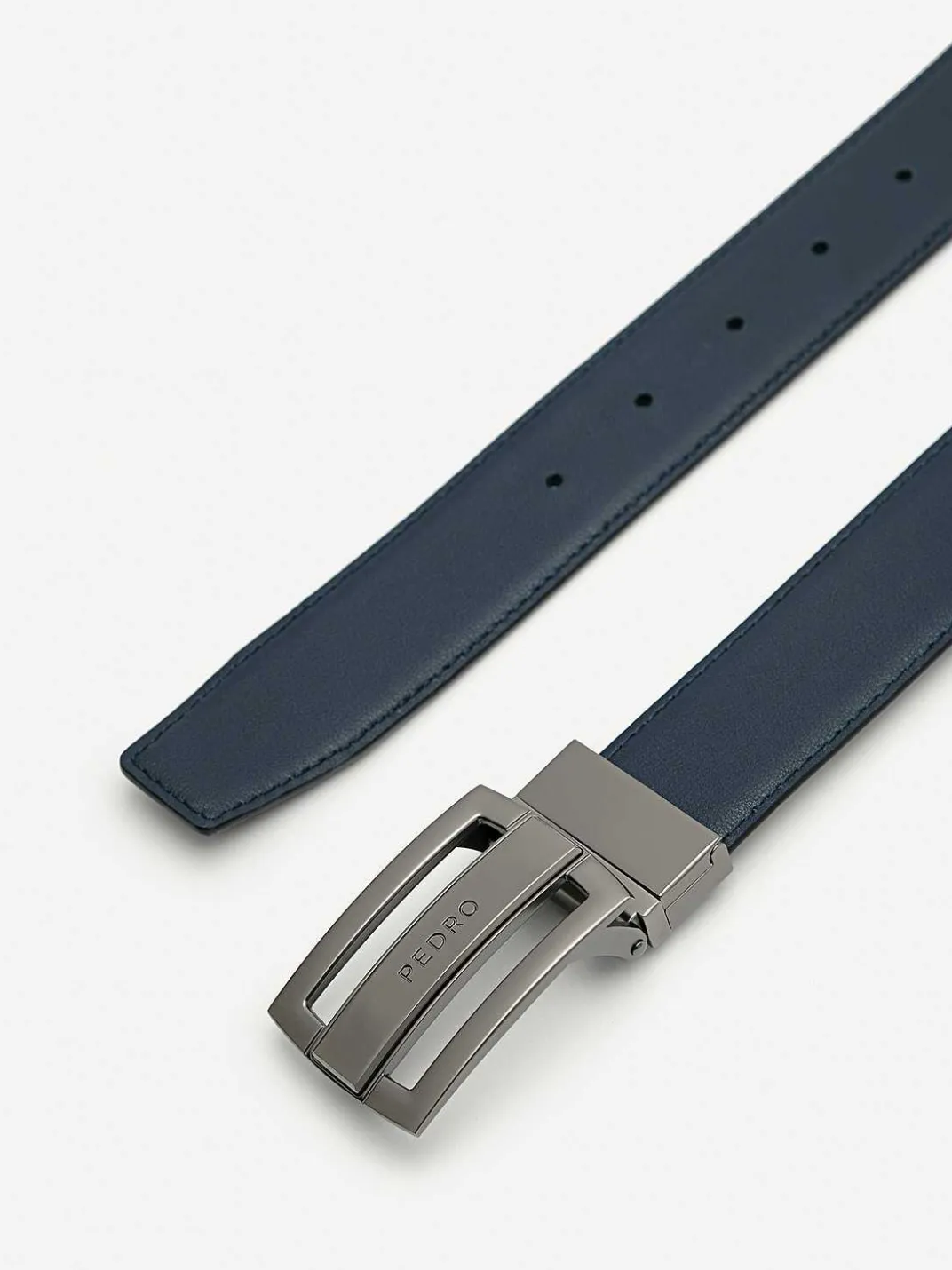 Embossed Leather Reversible Tang Belt<PEDRO Discount