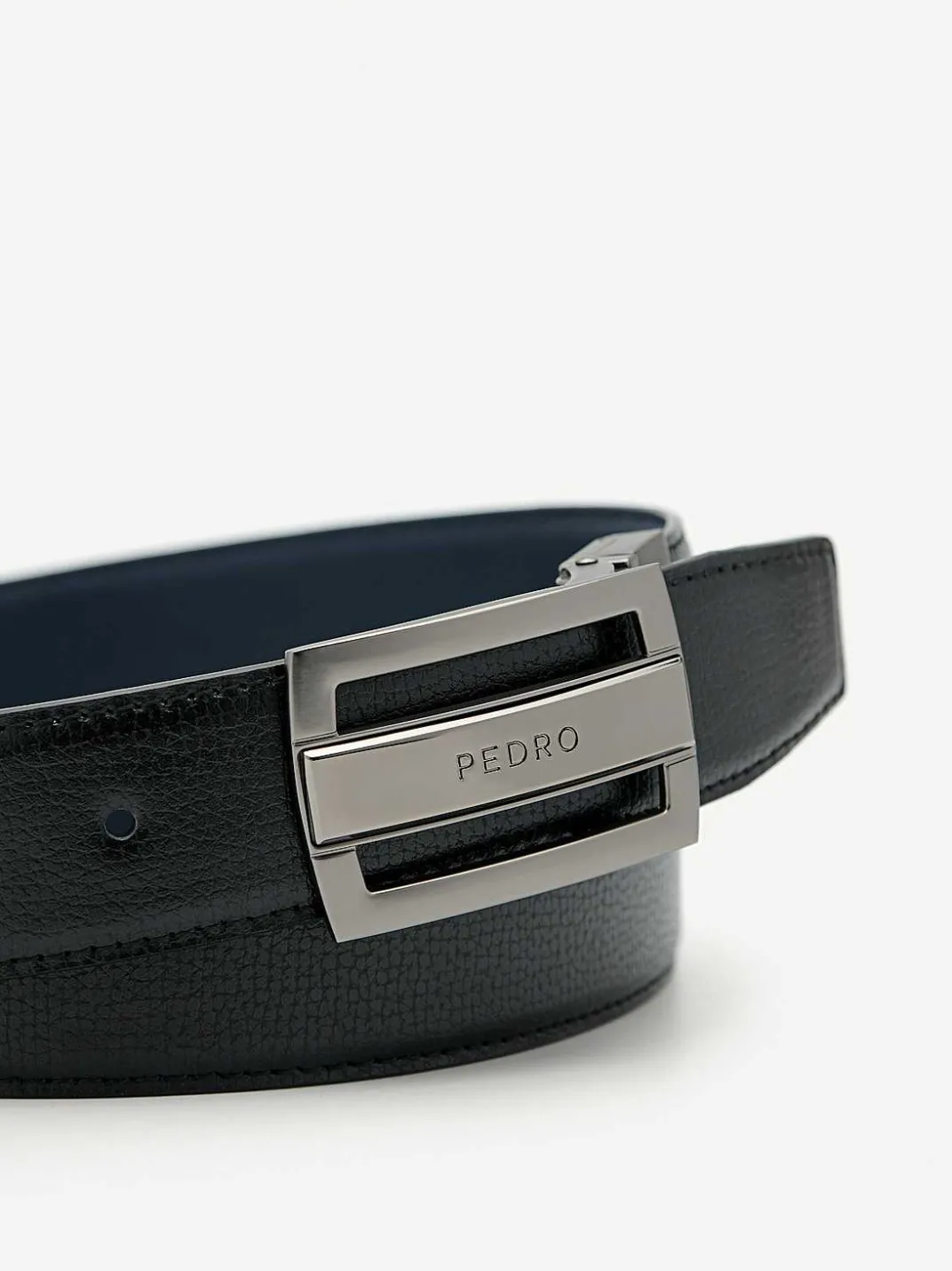 Embossed Leather Reversible Tang Belt<PEDRO Discount