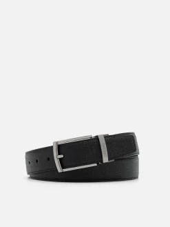 Embossed Leather Reversible Pin Belt<PEDRO Online