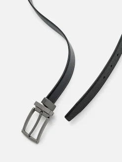 Embossed Leather Reversible Pin Belt<PEDRO Online