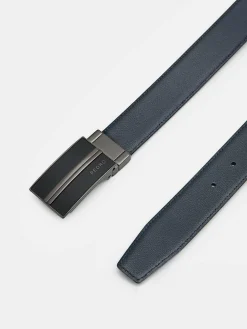 Embossed Leather Reversible Tang Belt<PEDRO Hot