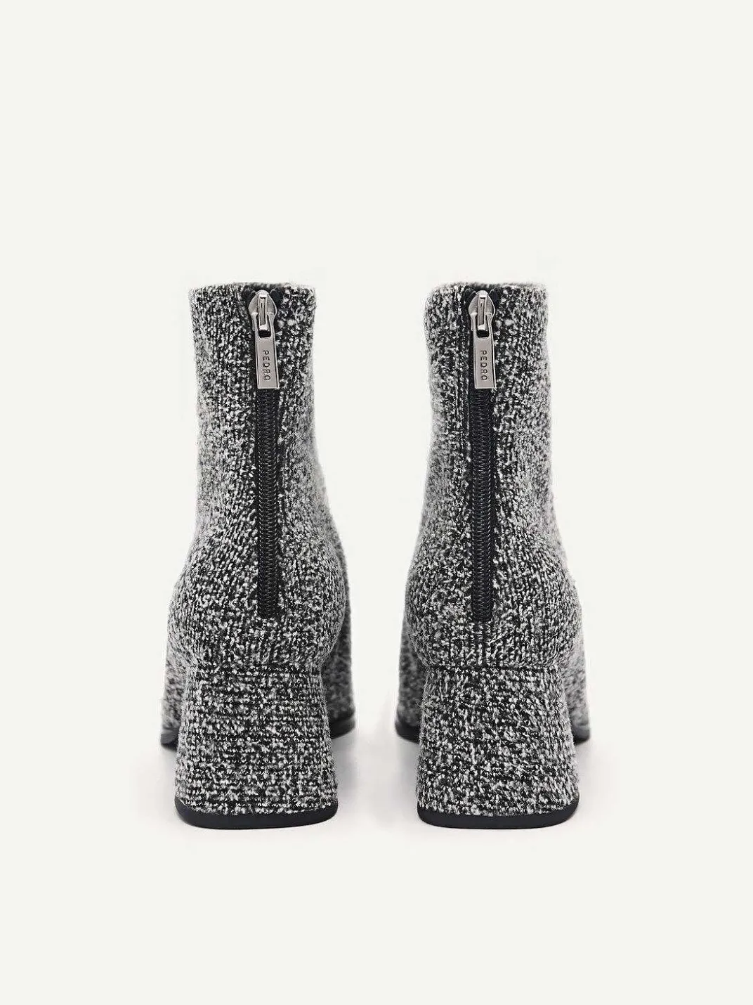 Eva Tweed Heel Ankle Boots<PEDRO