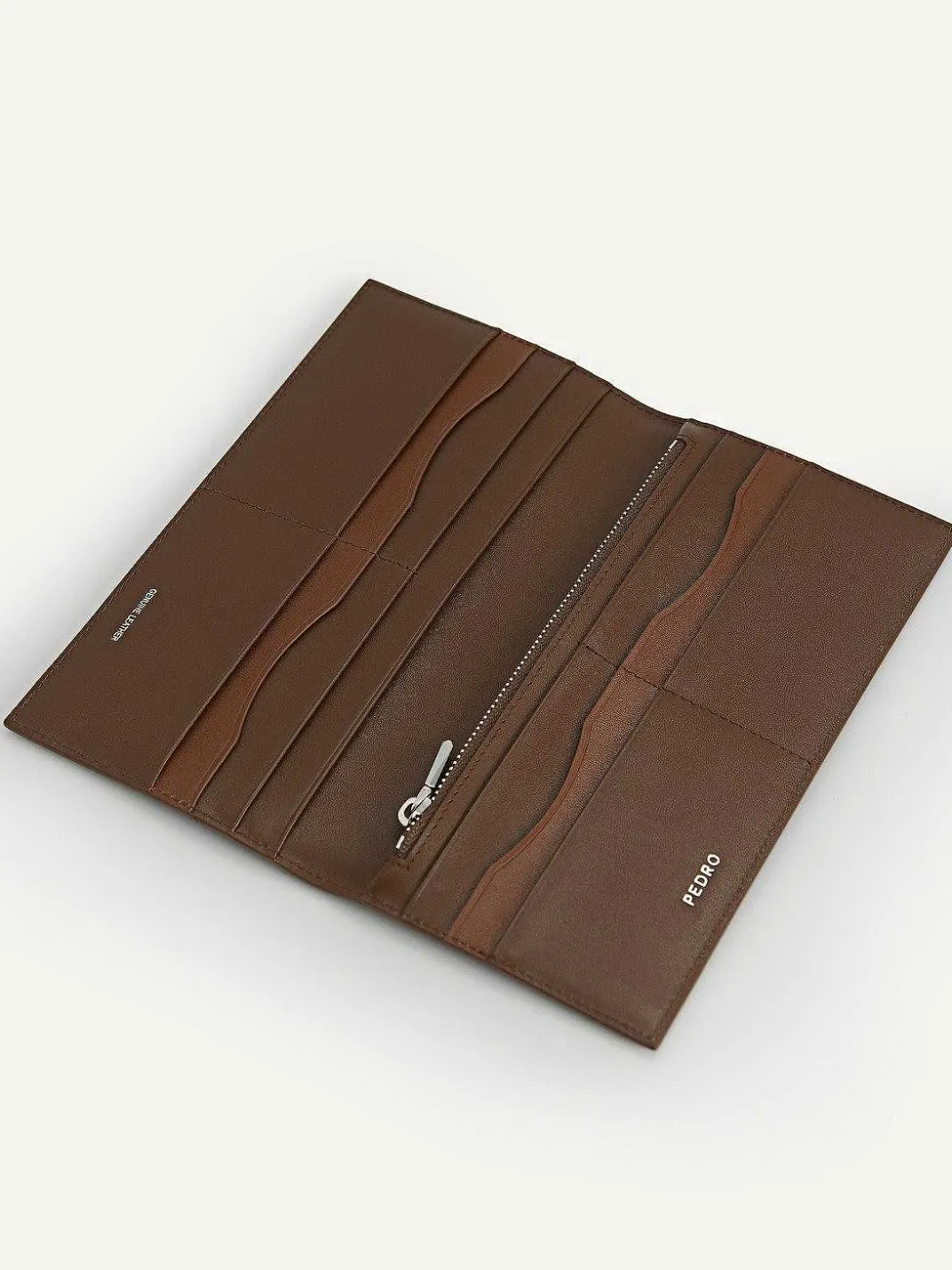 Full-Grain Long Leather Wallet<PEDRO Sale