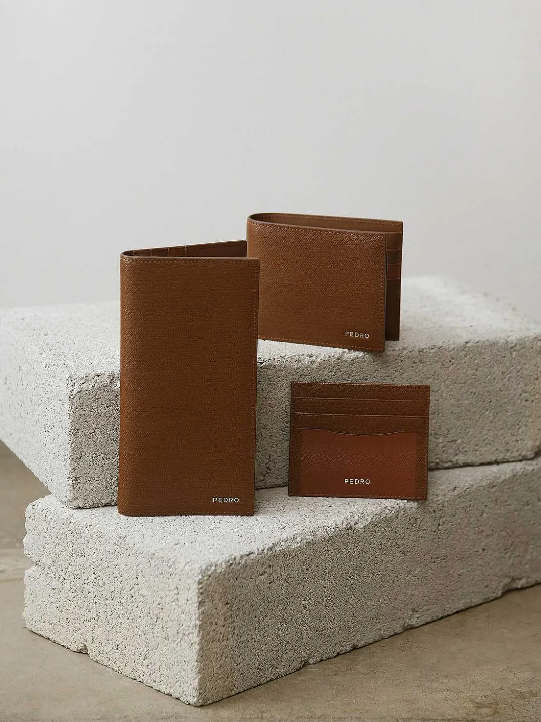 Full-Grain Long Leather Wallet<PEDRO Sale