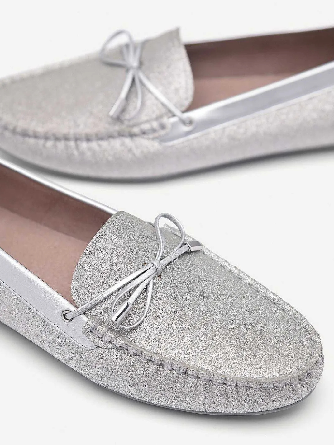 Glitter Bow Driving Shoes<PEDRO Clearance