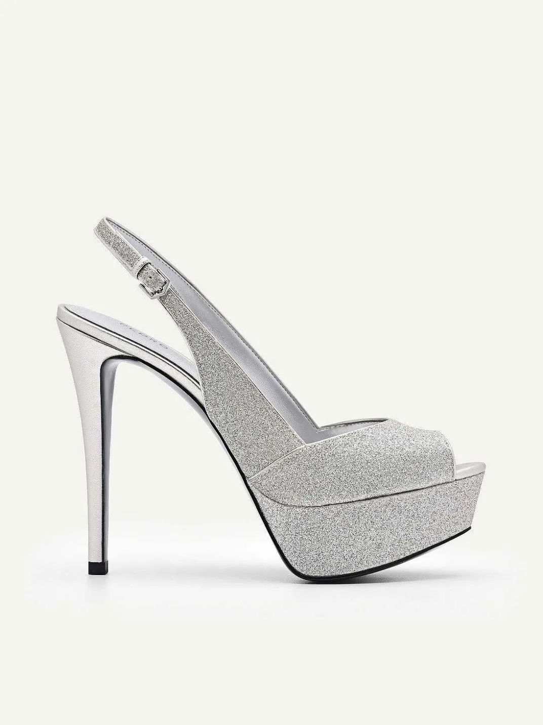 Glitter Slingback Heel Sandals<PEDRO New