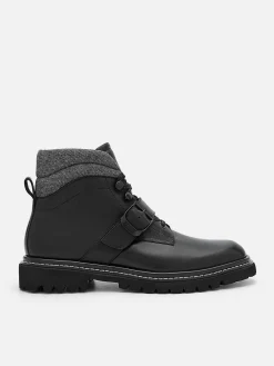 Helix Leather Boots<PEDRO